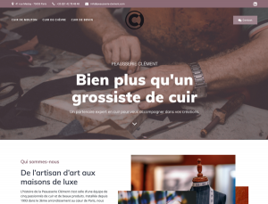 Peausserie Clément - site web en cours de création par foxie Com'