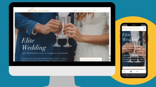 Création du site web Elite Wedding par Foxie Com'