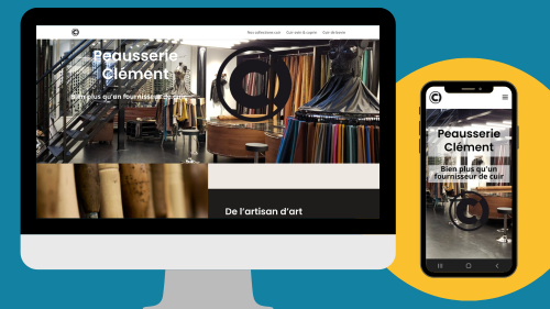 Création du site web de la Peausserie Clément par Foxie Com'