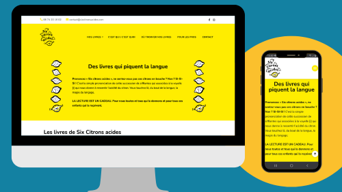 Création du site web de six citrons acides par Foxie Com'